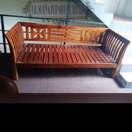 Bale bale daybed minimalis kayu jati kursi teras panjang kursi bangku kayu jati