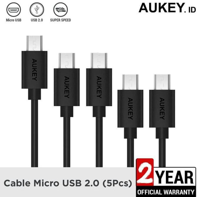 Aukey Kabel Charger Micro USB Isi 5 pcs - CB-D5