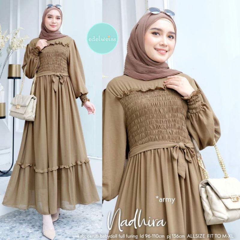 Gamis ity crepe Nadira dress // Nadhira maxi dress