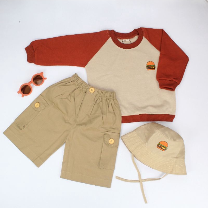 CARGO PANTS - Promo 10.10 Celana Cargo Anak Premium Stretch Melar Pendek Kids Cowok Cewek Lucu Murah 1-4 Tahun