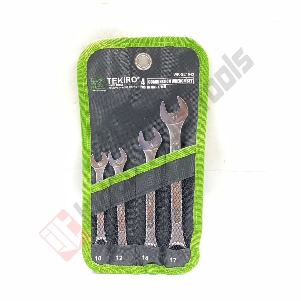 TEKIRO WR-SE1643 Kunci Ring Pas Set 4 Pcs 10-17 mm Combination Wrench