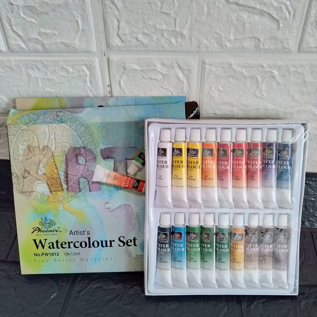 Phoenix Artists Water Colour Set No Pw1812 18 X 12Ml | Shopee Indonesia
