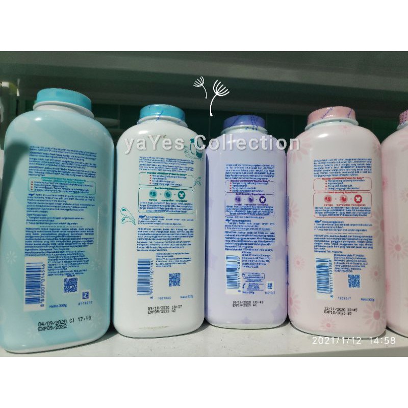 Johnson baby powder 300 gr bedak tabur serbuk bayi johnsons lembut Johnson's jonson blossoms bedtime