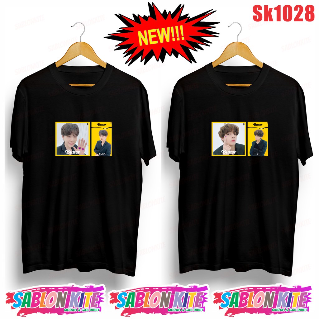 MURAH!!! KAOS KPOP BUTTER MEMBER JK V RM JH JIN SG JIMIN SK1028 UNISEX