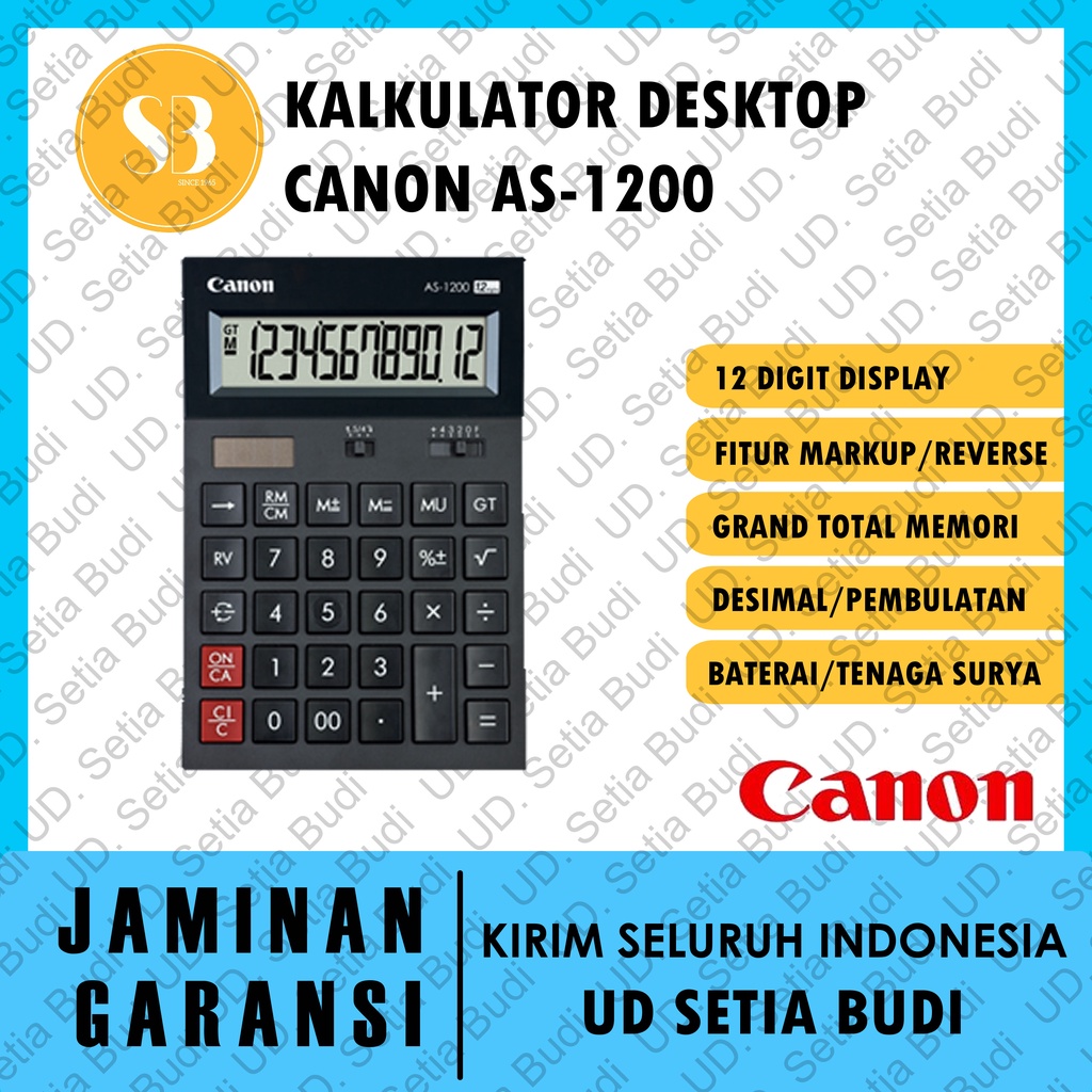 

Kalkulator CANON AS-1200 Asli dan Bergaransi