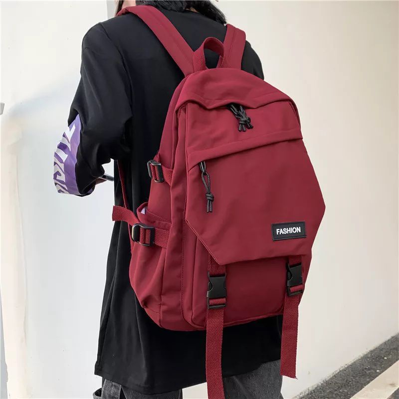 Tas Ransel Pria Wanita Tas Punggung Backpack Tas Gendong Tas Kuliah Tas Sekolah SMP SMA Tas Laptop Tas Kerja Tas Gendong Tas Mudik KUAT BERKUALITAS-Korean Marron