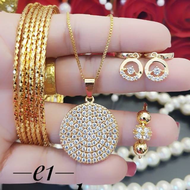 Xuping set perhiasan lapis emas 24k 0713