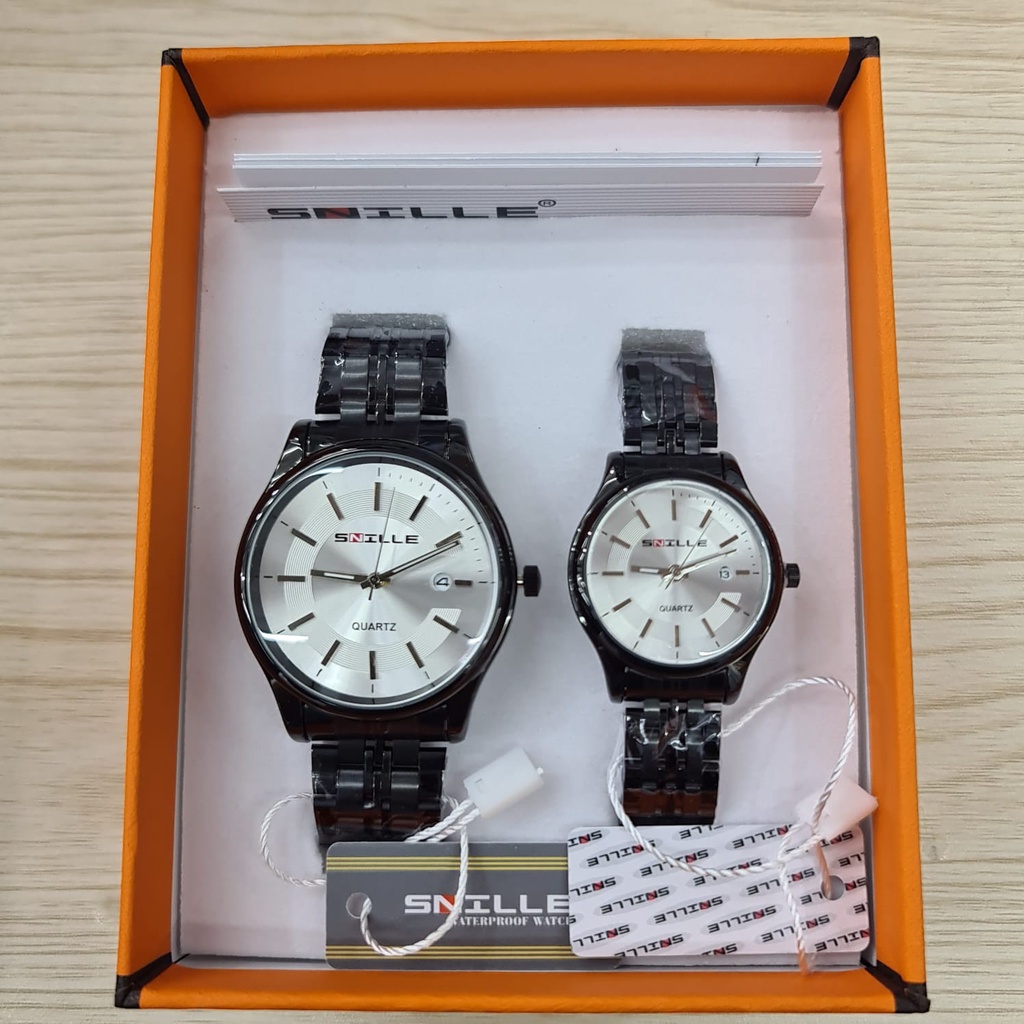 SNILE COUPLE EDITION/JAM TANGAN COUPLE SNILLE RANTAI STAINLESS/JAM TANGAN ORIGINAL/