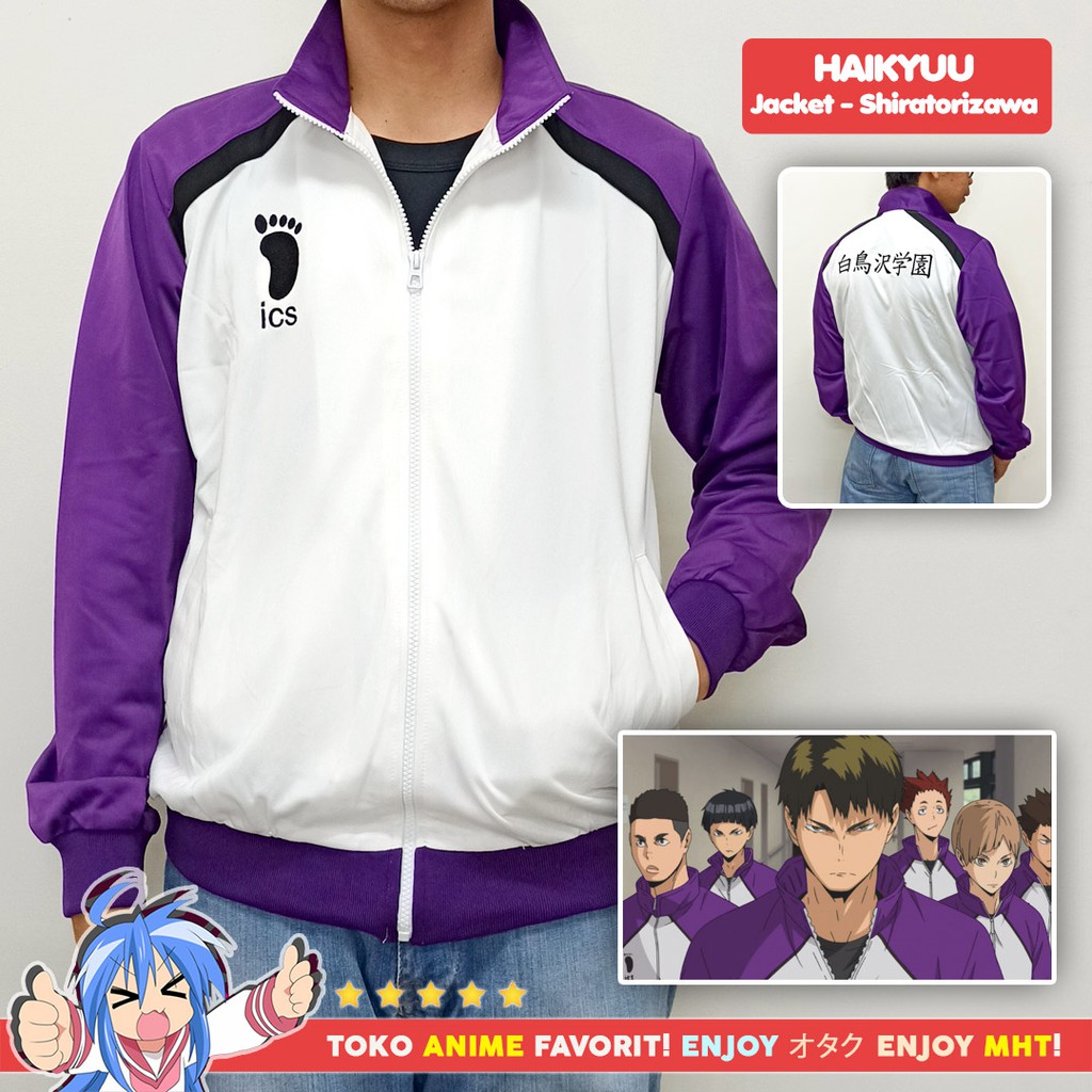 Jaket Anime Haikyuu - Shiratorizawa Academy Kostum Cosplay Costume