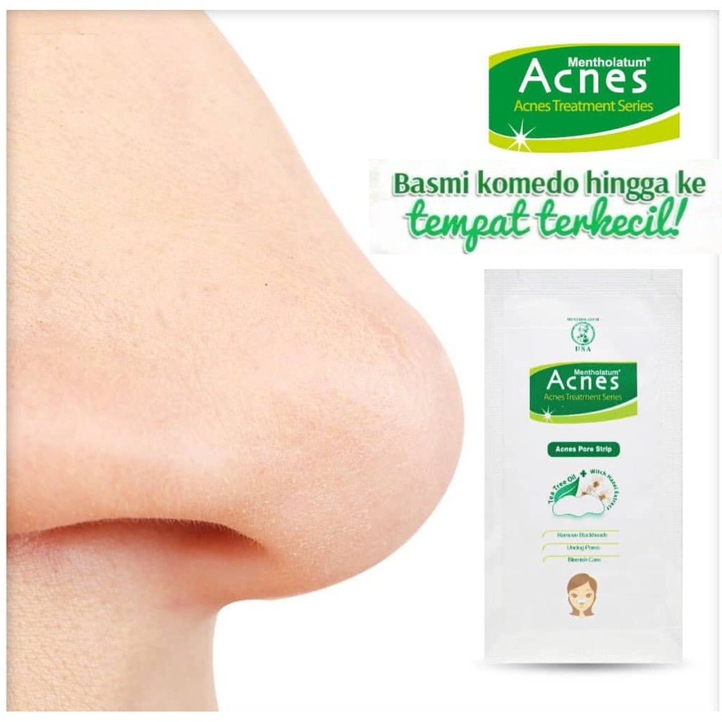 ORIGINAL Acnes Mentholatum Pore Strip isi 3 / Strip Pori / Strip Komedo / Anti Jerawat / Anti Acne / LEDI MART