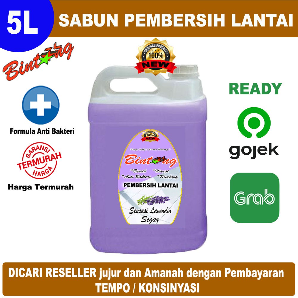 Sabun Lantai BINTANG 5 Liter Sabun Pel Sabun Pembersih Lantai + Anti Bakteri Berkualitas