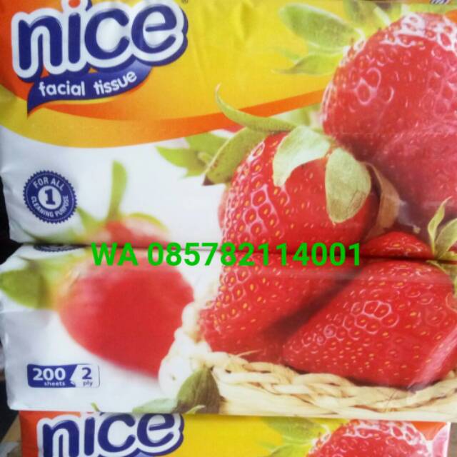 Facial tissue nice  200sheet/Tissue facial 200sheet/Tissue wajah 200shwet