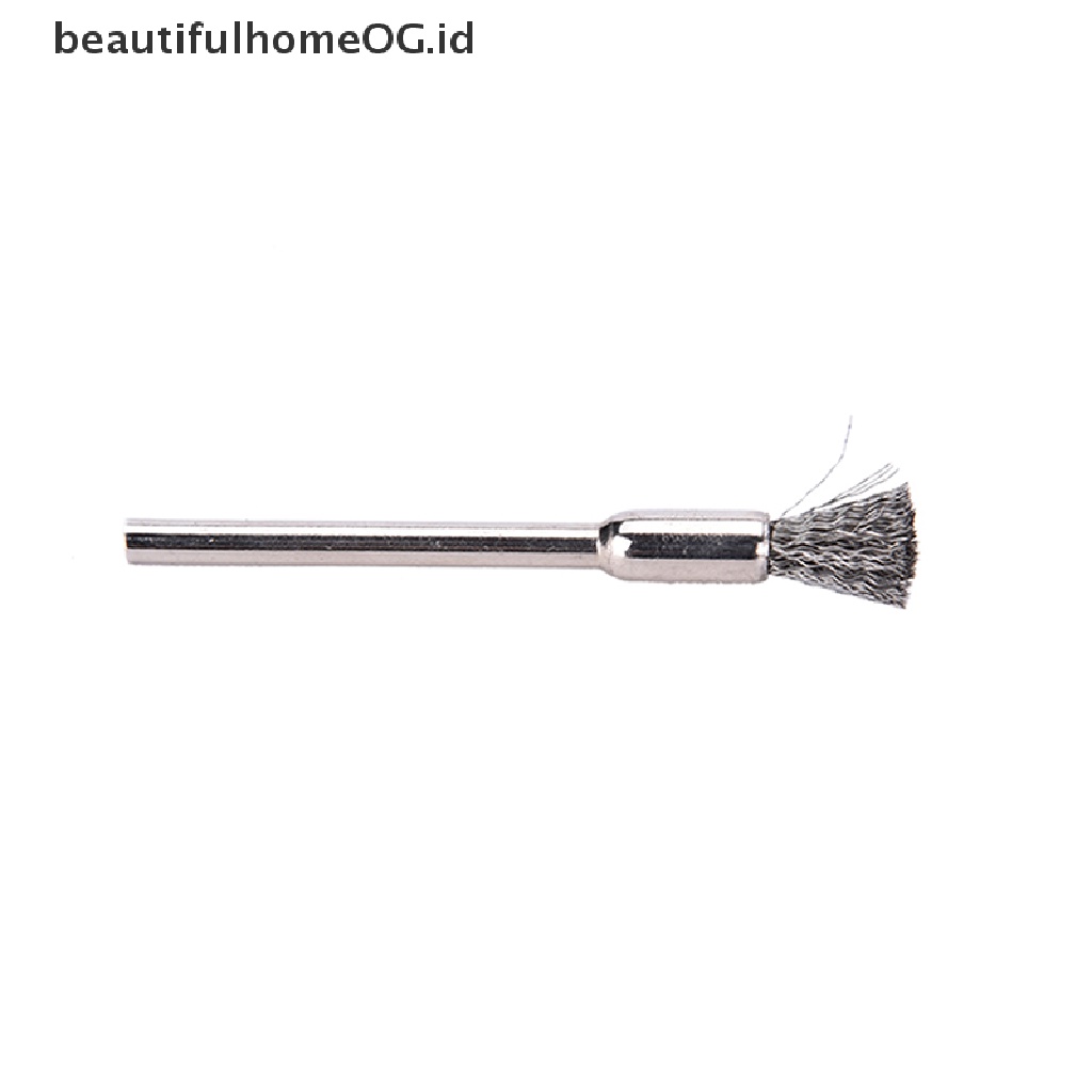 // beautifulhomeOG.id // New 10pc Mini Wire Brush Brushes Cup Wheel for Grinder or Drill 3x5mm **