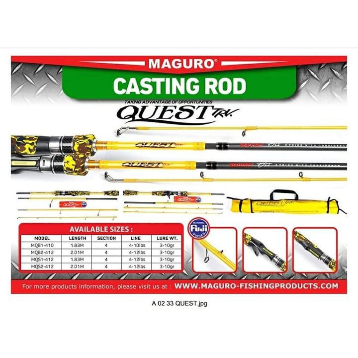 Rod SP (SPINNING) / BC (BAITCASTING) MAGURO QUEST TRV