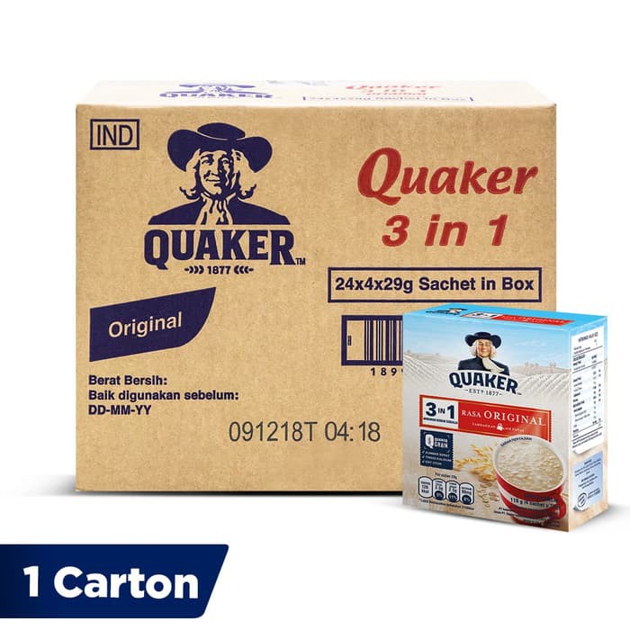 

Quaker 3 in 1 Original Box 4s 29gr [1 Carton - 24 Pcs]