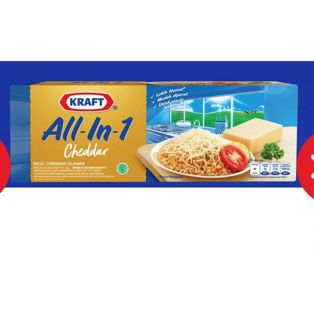 

BISA BAYAR DITEMPAT Keju Kraft Cheddar All-in-1 2kg