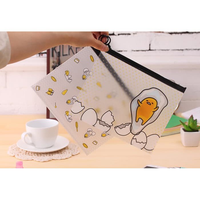 

EDW 217 Organizer Map Amplop Motif Telur Egg Blue A5 Paper Bag Zipper Bags