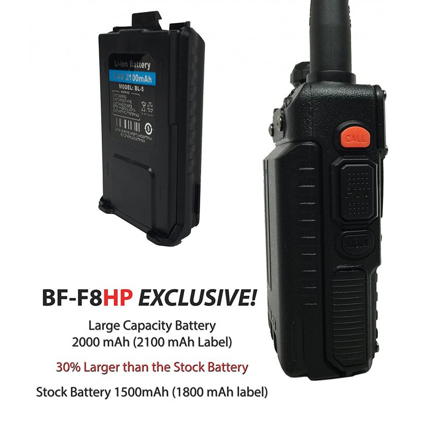 Radio Walkie Handy Talky HT BAOFENG POFUNG BF-F8HP (UV-5R 3rd Gen) Dual Band VHF UHF Analog