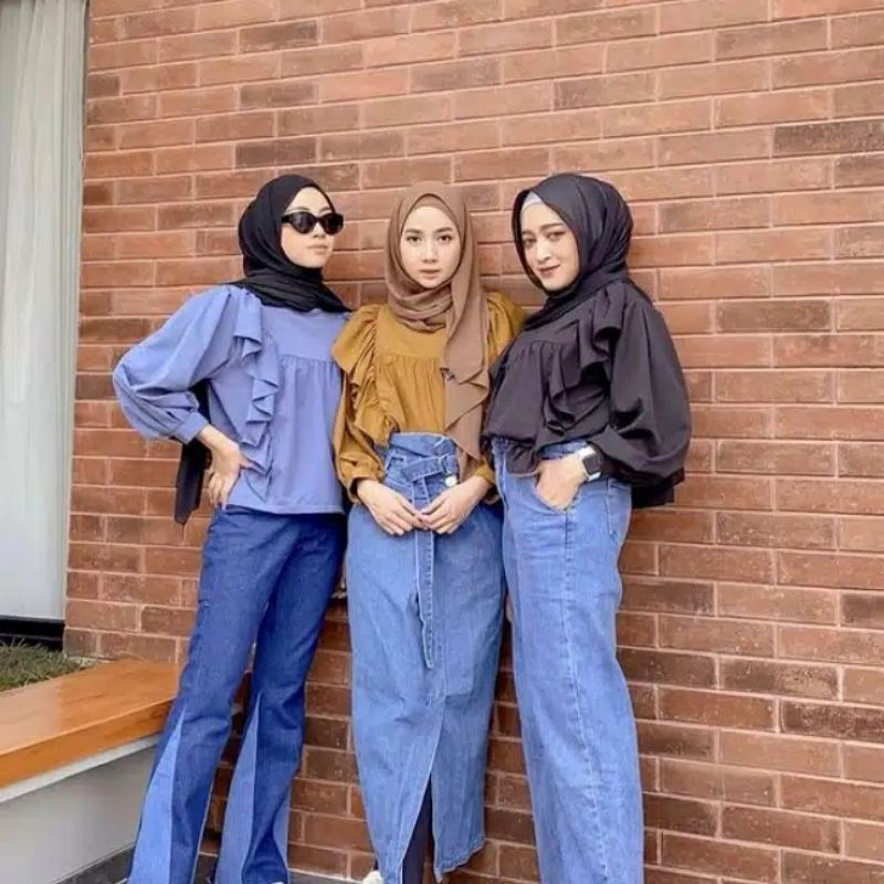 Riana top atasan blouse pakaian wanita fashion remaja