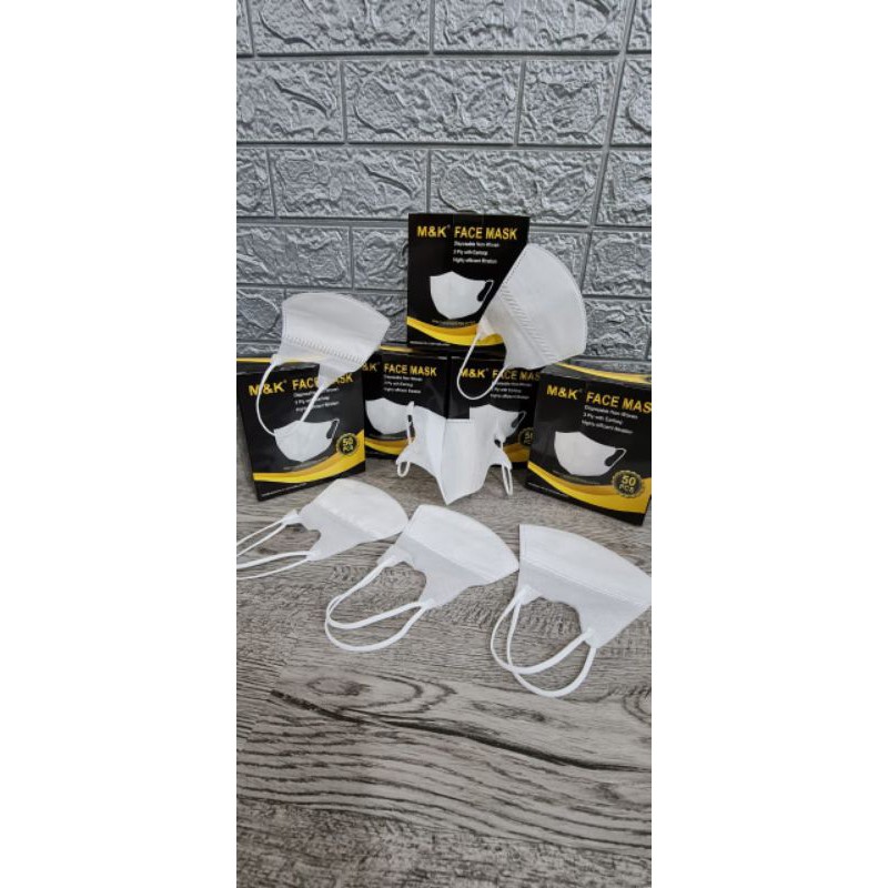 Masker duckbill MK face mask / Masker M&K face mask / M&K face mask isi 50 pcs