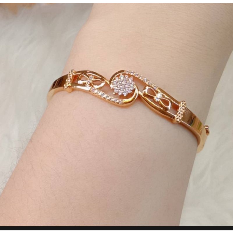 gelang bulat perhiasan asli titanium