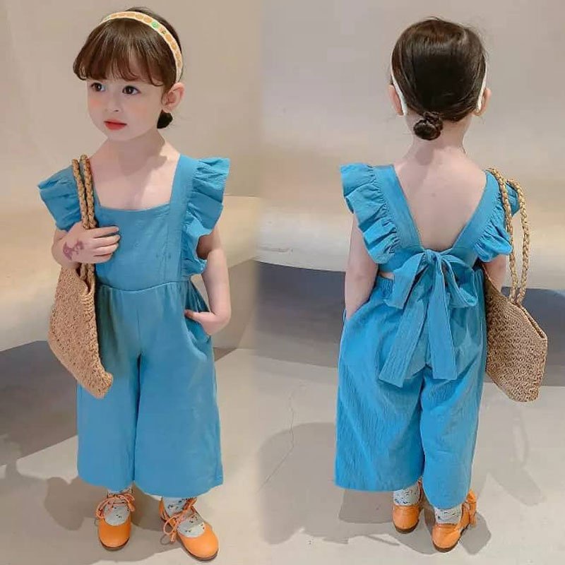 Jumpsuit Anak Perempuan Beach Pinkish Ruffle