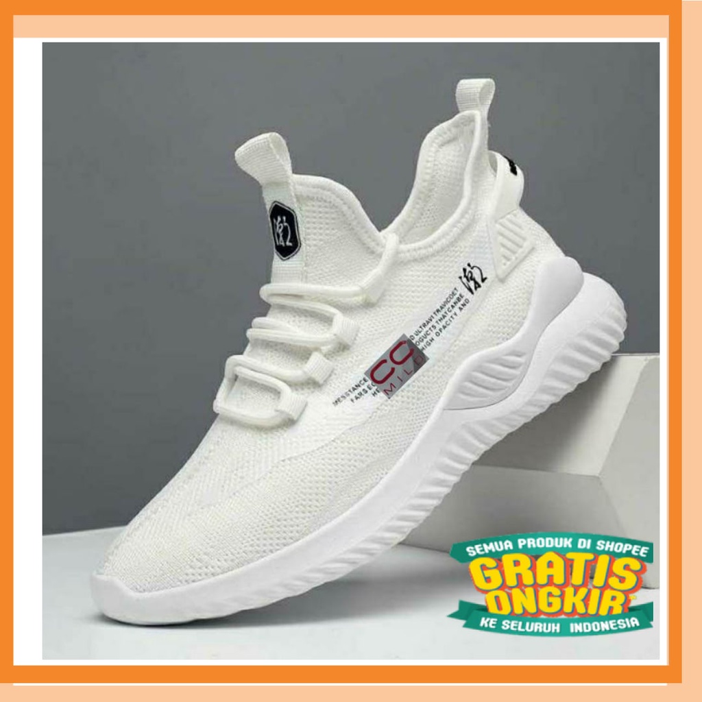 SNEAKERS SEPATU WANITA FASHION REMAJA KEKINIAN OOTD/ Sepatu Cici CC Putih