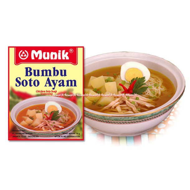 

Munik Bumbu Soto Ayam Chicken Soto Soup Seasoning Bumbu Instan 125gr