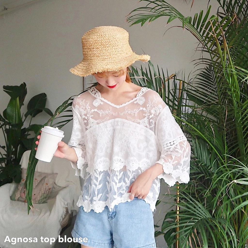 Agnosa top blouse -Thejanclothes