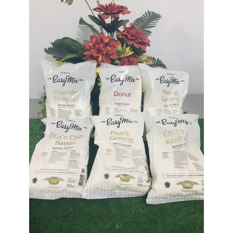 

Tepung instant Sriboga Easy Mix/Premix Donat/japanese tempura/posang goreng/kentucky/fish n chip/