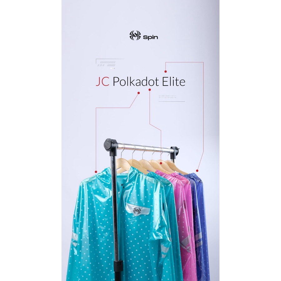 Jas Hujan Setelan Dewasa Motif Polkadot Onde Bulat Keren Imut Lucu - Raincoat Mantel Hujan Baju Celana Dewasa Polkadot ELITE SPIN