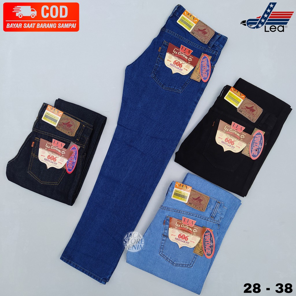 PROMO!! CELANA JEANS PRIA LEA STANDART REGULER ORIGINAL DENIM BEST QUALITY 28 sampai 38 COD