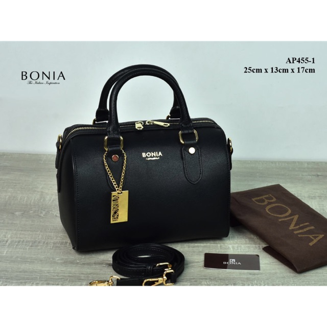 Tas Bonia Boston Satchel Leather Small