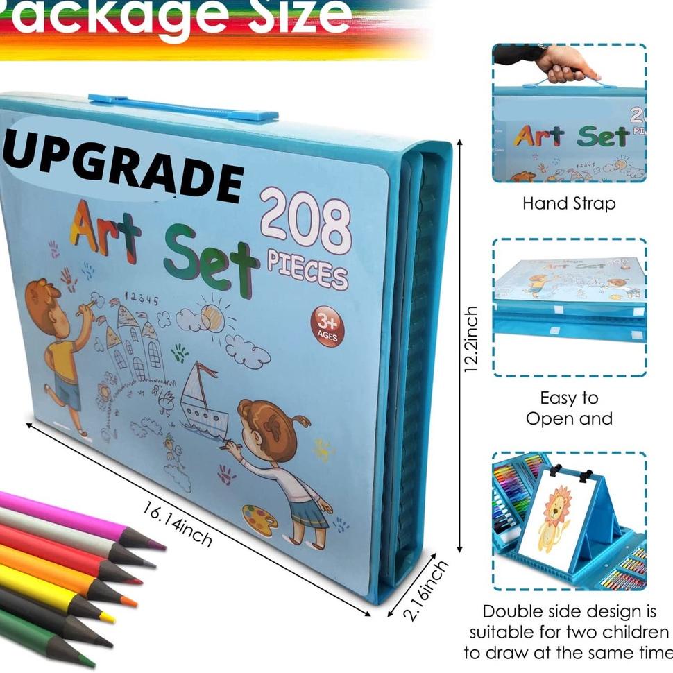 

Big Discount / ZnQ 【Pengiriman cepat】 carkoci -Alat Lukis Set208 Warna - crayon set - Crayon Mewarnai - Pensil Krayon Hadiah anak-anak Dua gaya dan warna Pink Blue-Barang spot /Stok@terbatas