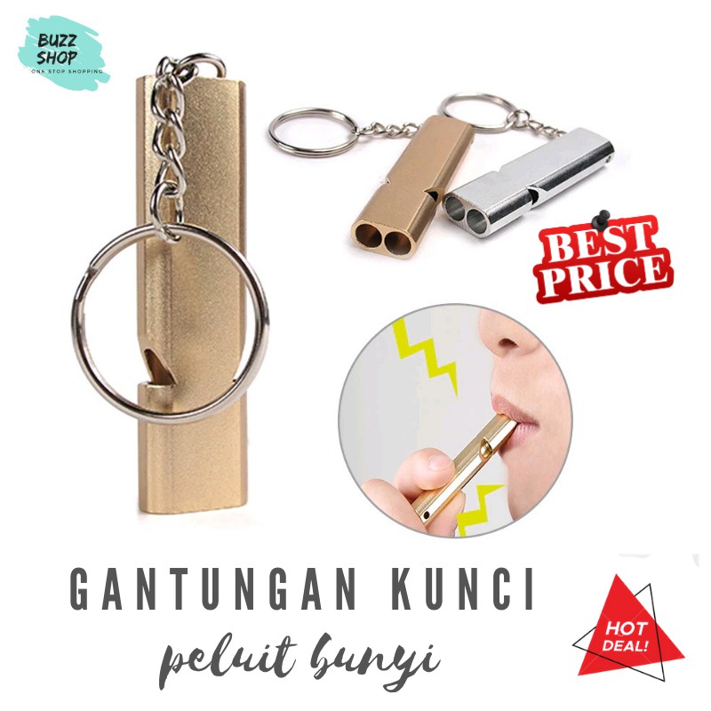 Gantungan Kunci Peluit Tiup Survival Camping Hiking / Gantungan Kunci Mobil Motor