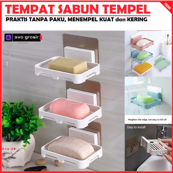 tempat sabun tempel tembok keramik praktis toilet soap hanger
