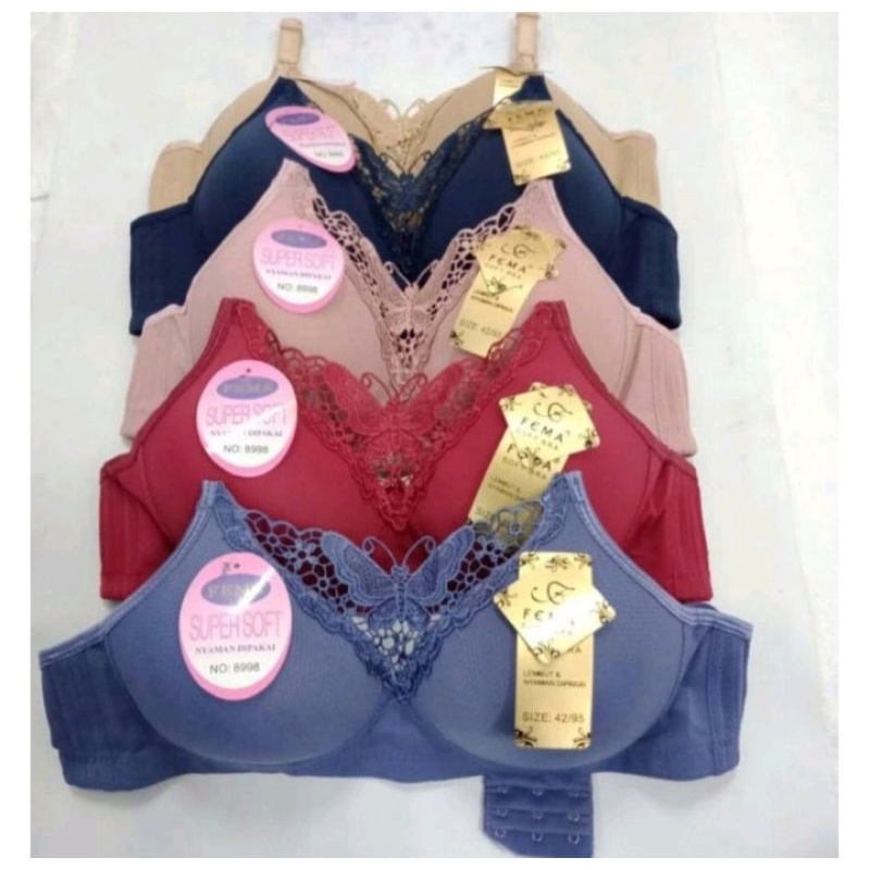 BH/Bra Wanita Super Soft Renda Kupu/BH Fema 6633