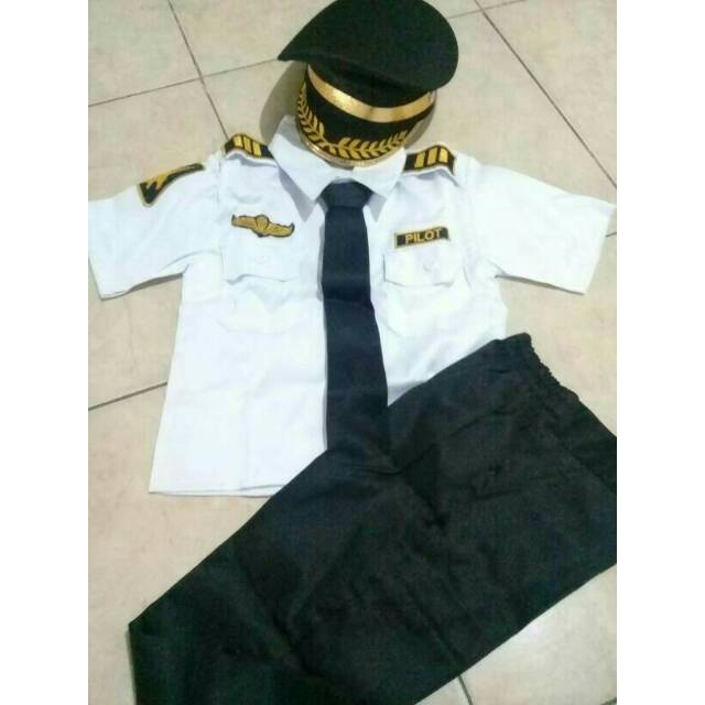 Seragam Anak Pilot Ukuran 1 - 4 thn l Baju Karnaval l Kostum Anak Pilot