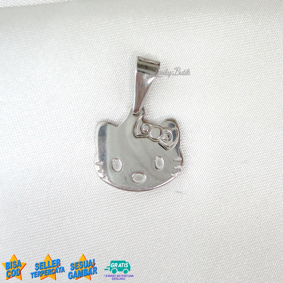 Lovelybutik - Liontin Anak Titanium Anti Karat - Liontin Lucu Anak Tanpa Kalung Titanium Model Terbaru Cutie Head