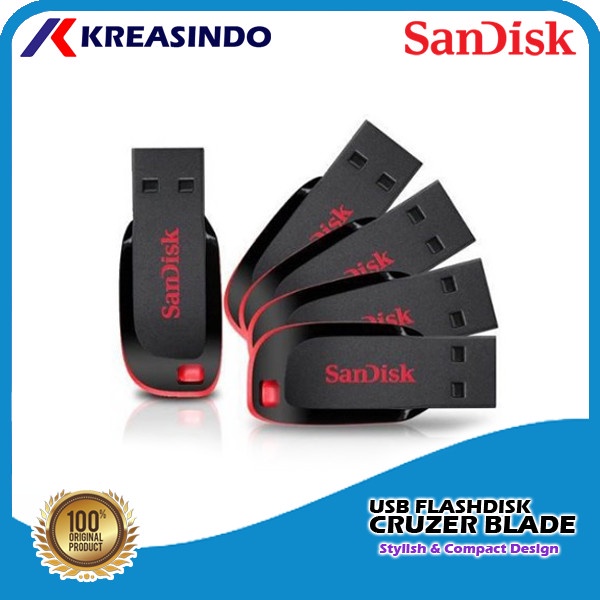 Sandisk Cruzer Blade USB Flashdisk 16gb 32gb 64gb 128gb 256gb 512gb Resmi