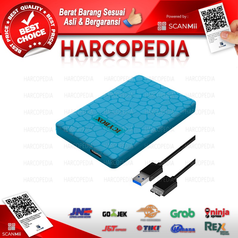 Casing Hardisk External 2.5" USB 3.0 - ICYBOX U-2568 Blue