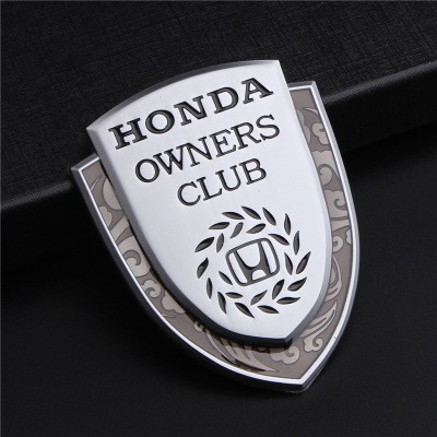 1Pc Stiker Emblem / Badge Logo Honda trners Bahan Metal untuk Honda