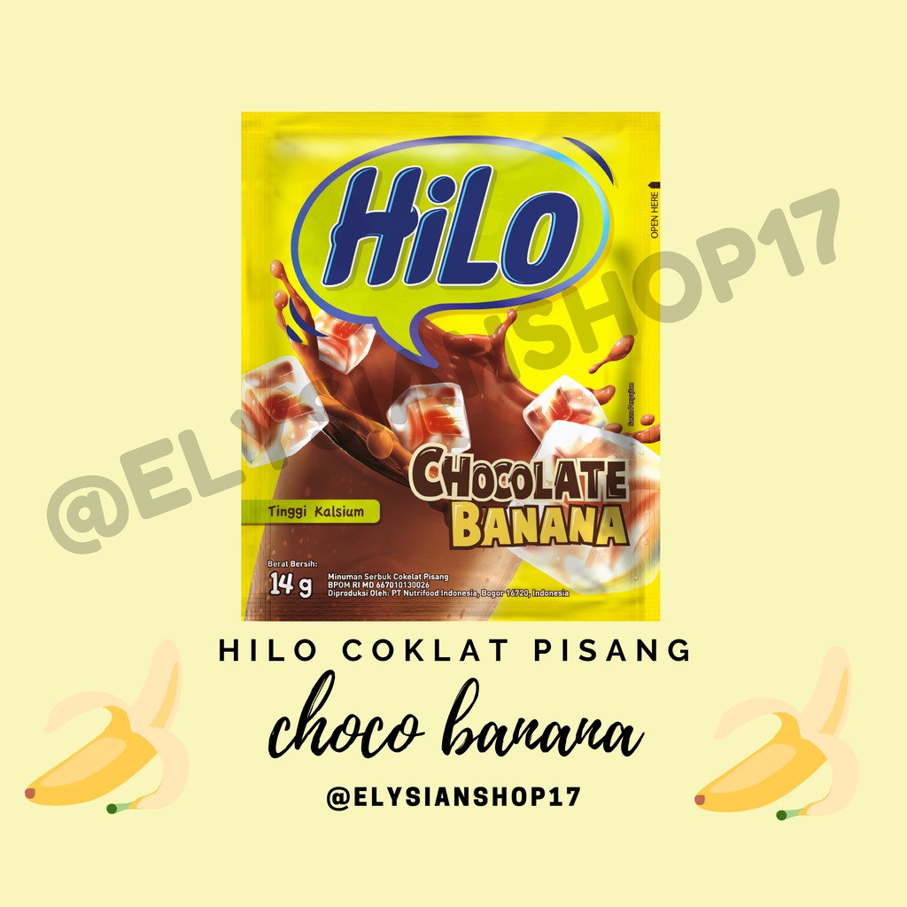 

Susu Hilo Chocolate Banana / Coklat Pisang 1 Renceng (10 Sachet)