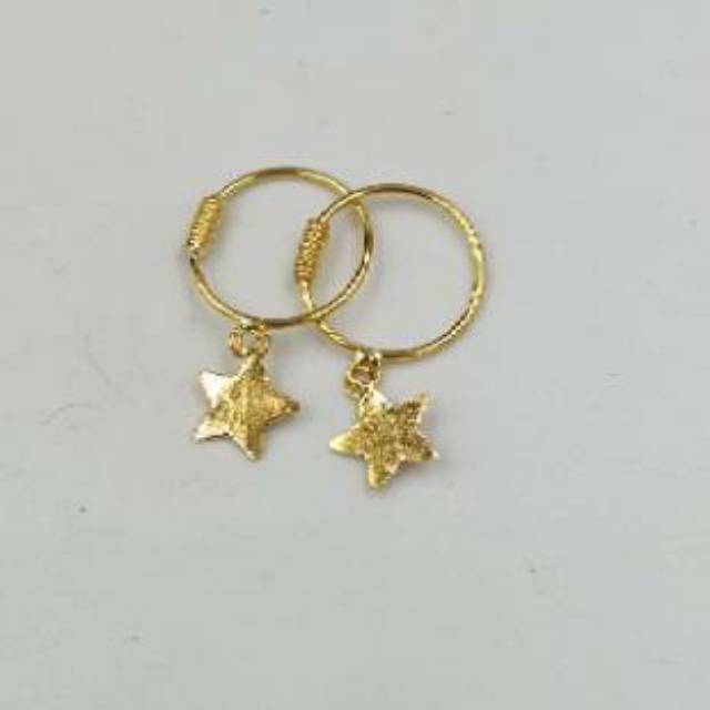 Anting bayi emas asli kadar 700 & 875 model per bintang stengah gram