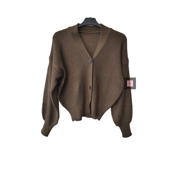Cardigan / GRACIA / Cardy Get 7 / Atasan Cardy Rajut / Outwear / Kardigan Wanita-Brown
