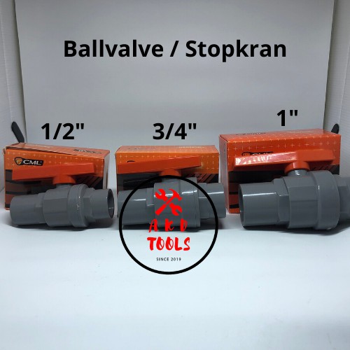 Stop kran 1/2 , 3/4 , 1 Inch | Ballvalve PVC 'CAMEL' | Stopkeran | Stopkran