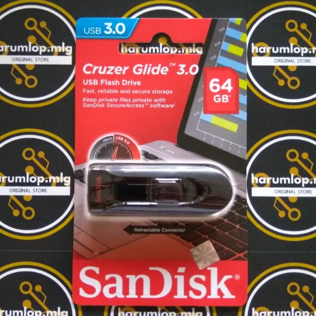 Flashdisk Sandisk Cruzer Glide 64GB USB3.0 | flashdisk 64 gb usb 3.0