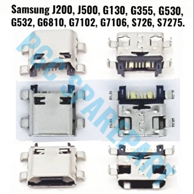 ORI Konektor Cas Samsung J200 J500 G130 G355 G530 G532 G6810 G7102 G7106 S7275 726 Connector Charger