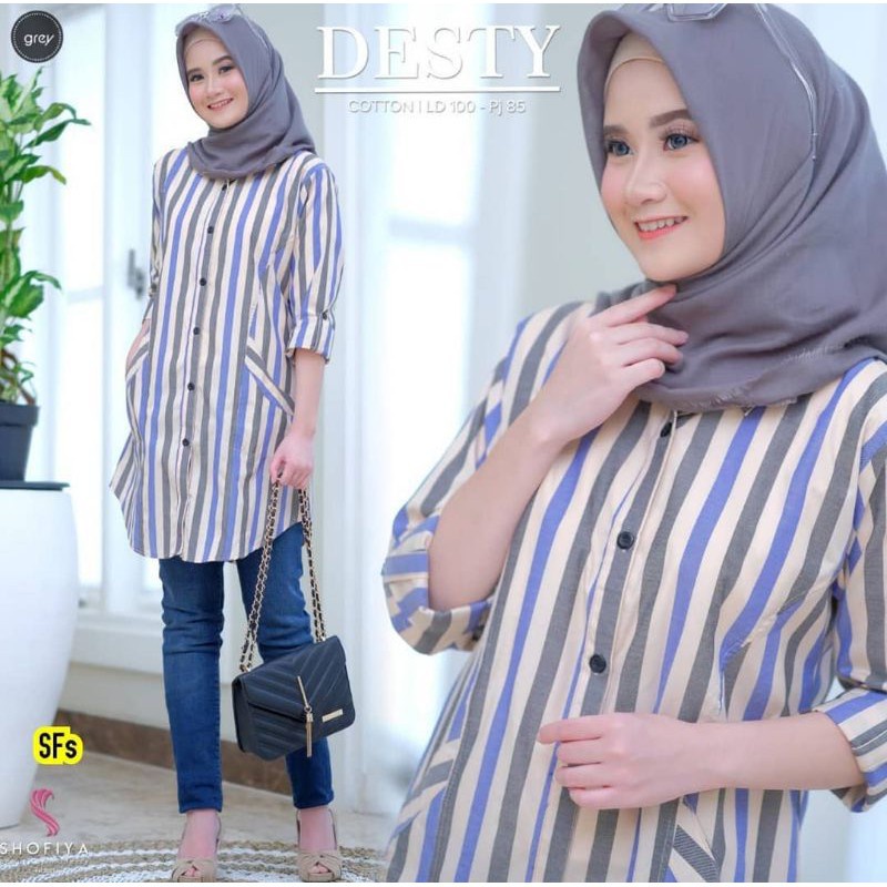 d4 - Terbaru Fashion Wanita Atasan AILEN TUNIK SALUR Import Bahan Berkualitas C813 / Tunik Terlaris
