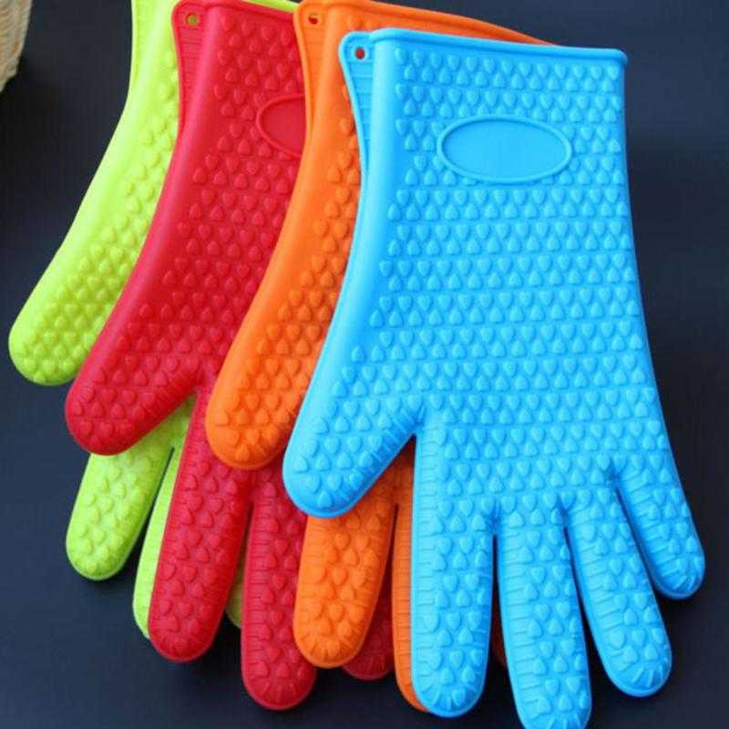 Sarung Tangan Silikon Anti Panas Heat Resistance Kitchen Glove 1 Pcs